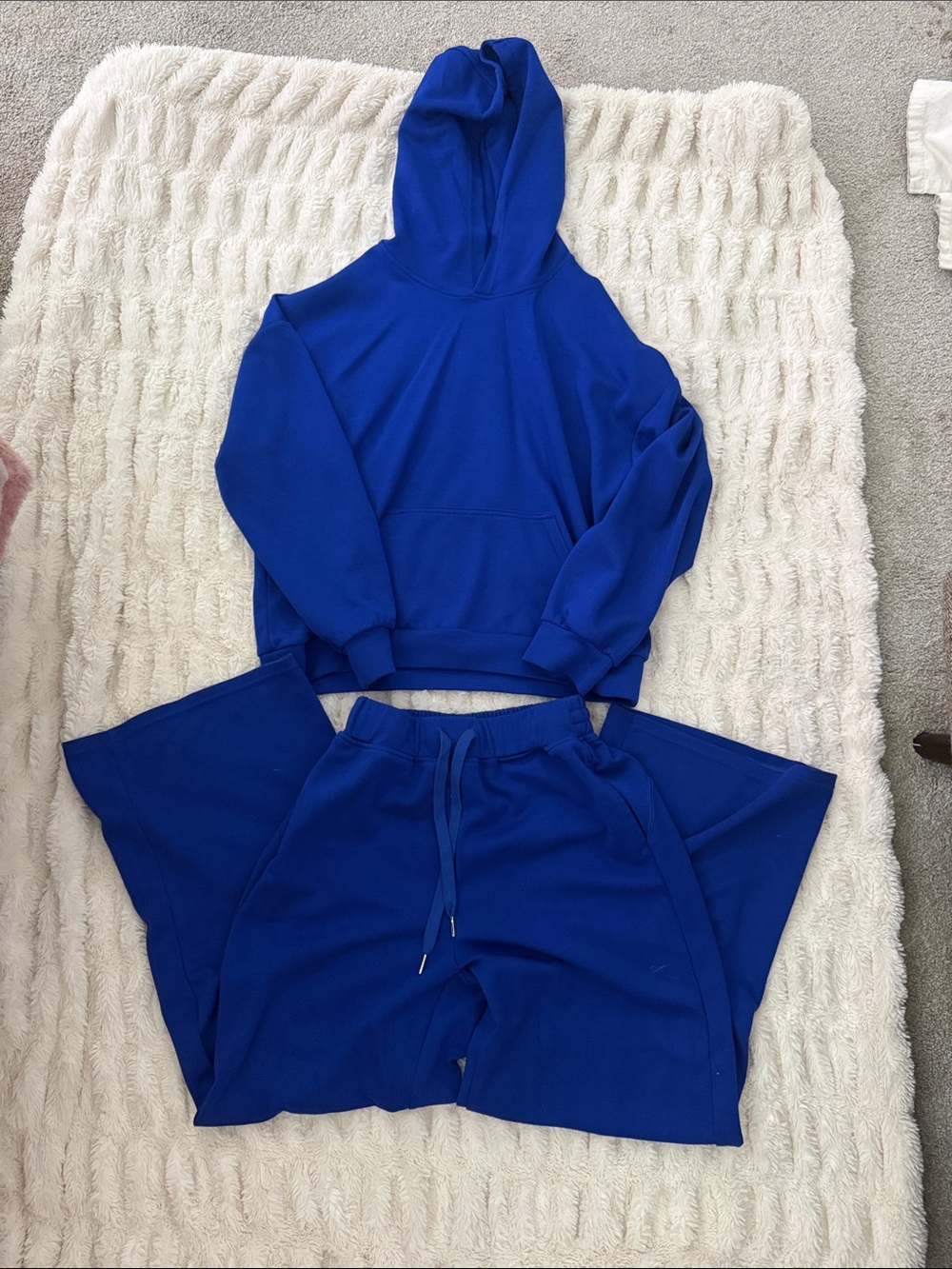 Casual Women's Royal Blue Hoodie & Jogger Set